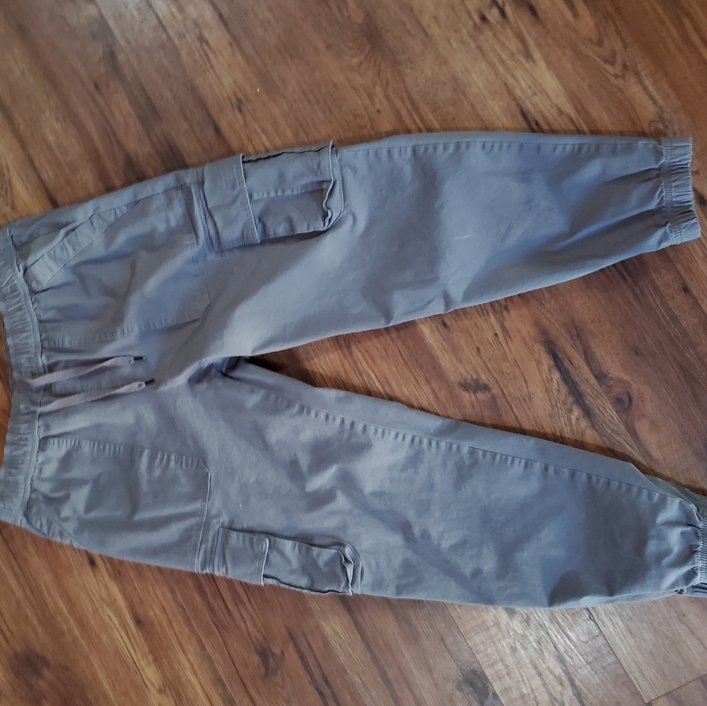 Gray Cargo Joggers